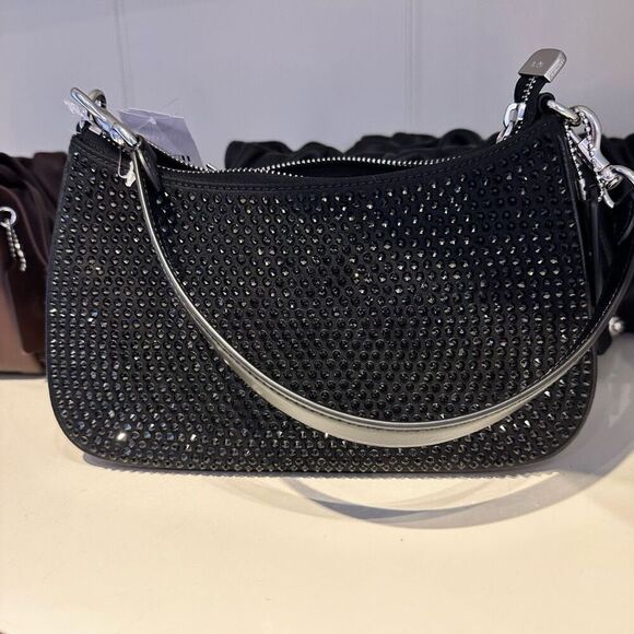 NWT ❤️❤️ LAST ONE ❤️ Coach Teri Mini Crossbody Bag Crystal Black Purse satchel - Picture 9 of 15